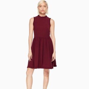 kate spade Burgundy Sleeveless Fit-and-Flare Dress